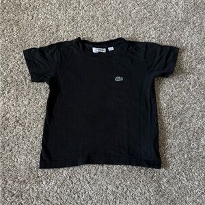 Lacoste toddler boy short sleeve black tee t shirt size 3
